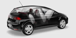 We identify ourselves with the slouch in the Seat Leon hatchback