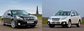 Обстреливаем обновлённые Subaru Legacy и Outback под Бородином