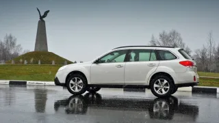 Обстреливаем обновлённые Subaru Legacy и Outback под Бородином