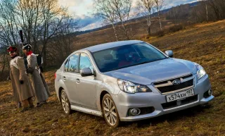 Обстреливаем обновлённые Subaru Legacy и Outback под Бородином