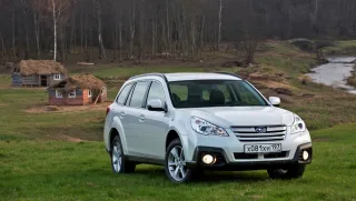 Обстреливаем обновлённые Subaru Legacy и Outback под Бородином