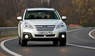 Обстреливаем обновлённые Subaru Legacy и Outback под Бородином