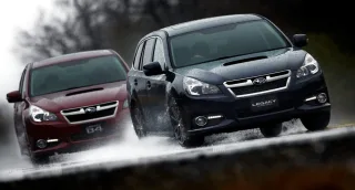 Обстреливаем обновлённые Subaru Legacy и Outback под Бородином