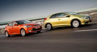 Виводимо на ринг хетчбеки Hyundai Veloster та Honda Civic