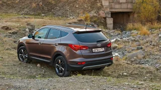 Испытания нового Hyundai Santa Fe на армянских дорогах
