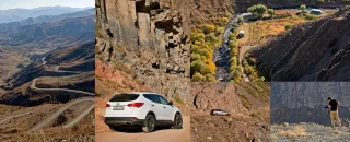 Испытания нового Hyundai Santa Fe на армянских дорогах