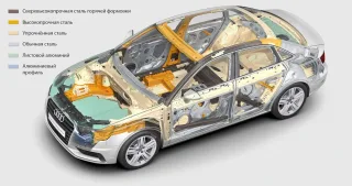 We go around the three-box Audi A3 Limousine from the rear