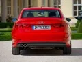 We go around the three-box Audi A3 Limousine from the rear