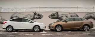 Спускаем с цепи четырёхдверку Opel Astra на седан Ford Focus