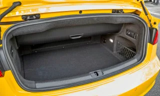 Chasing the Audi S3 sedan in a two-door Audi A3 Cabriolet