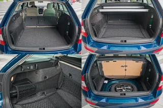 Exploring the luggage compartment of the Skoda Octavia Combi station wagon