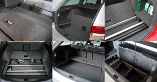 Exploring the luggage compartment of the Skoda Octavia Combi station wagon