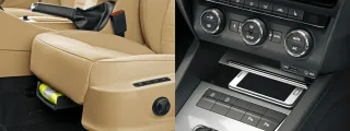 Exploring the luggage compartment of the Skoda Octavia Combi station wagon