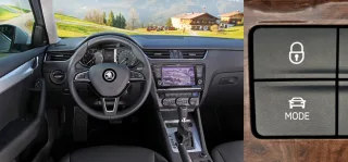 Exploring the luggage compartment of the Skoda Octavia Combi station wagon