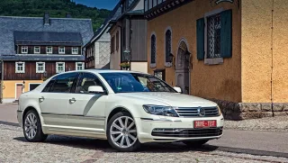 We portray underground oligarchs in a Volkswagen Phaeton sedan