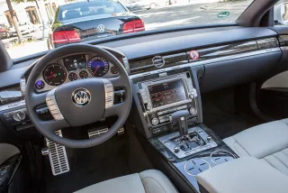 We portray underground oligarchs in a Volkswagen Phaeton sedan
