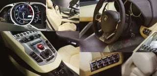 We're driving around Moscow Raceway in the Lamborghini Aventador and Gallardo coupes