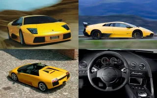 We're driving around Moscow Raceway in the Lamborghini Aventador and Gallardo coupes