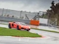 We're driving around Moscow Raceway in the Lamborghini Aventador and Gallardo coupes