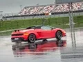 We're driving around Moscow Raceway in the Lamborghini Aventador and Gallardo coupes