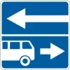 Entering a road with a lane for route vehicles