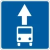 Lane for route vehicles