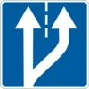 Beginning of additional traffic lane