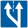 Beginning of additional traffic lane