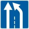 End of additional traffic lane