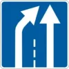 End of additional traffic lane