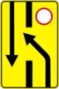 Change of direction of travel on road with dividing strip