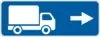 Direction of travel for trucks
