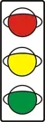Traffic light with vertical signal arrangement