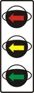 Traffic light for regulating traffic in specific directions