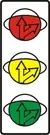 Traffic light for regulating traffic in specific directions
